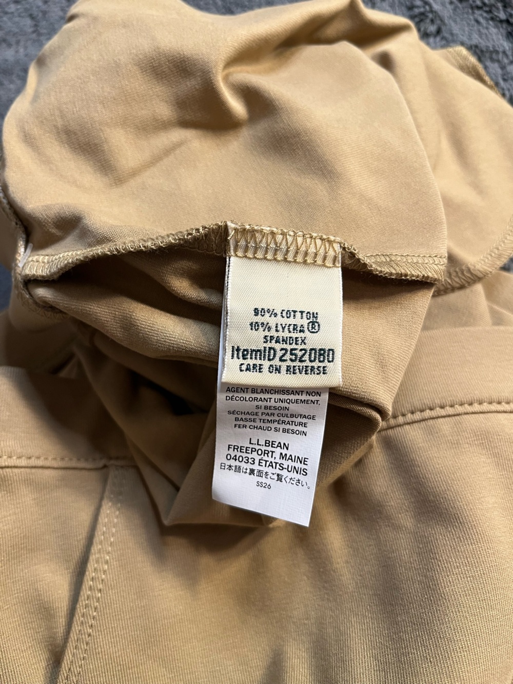 L.L. Bean Pull-On Pants in Dark Khaki Perfect Fit Straight Leg 2X NWT - Picture 5 of 10